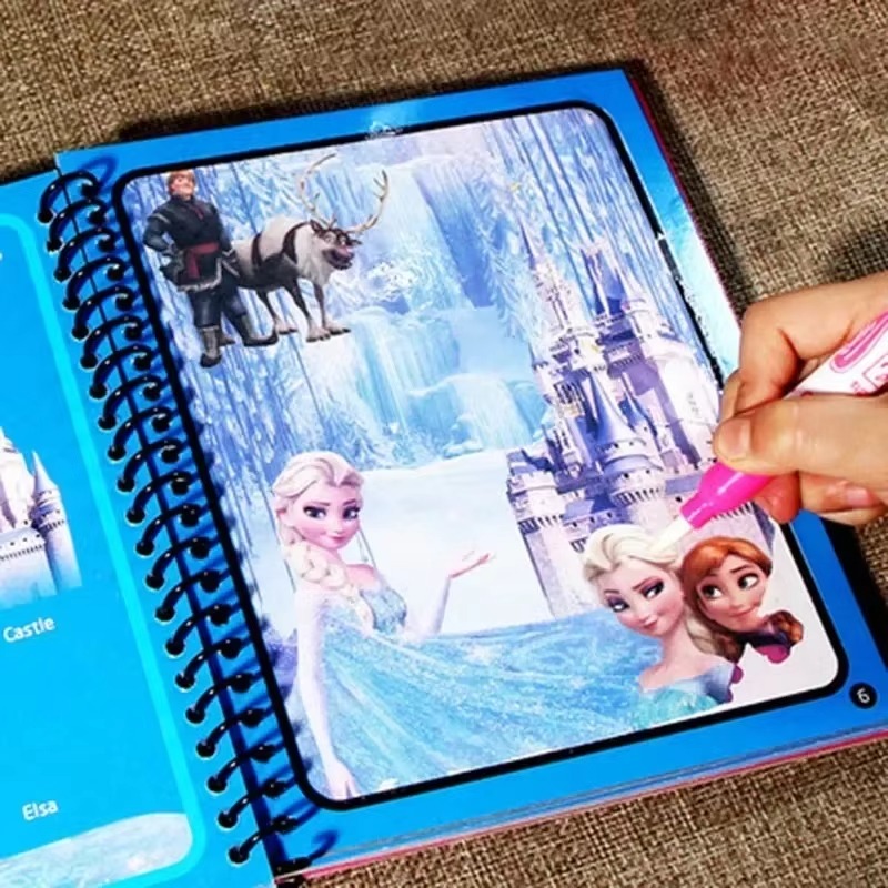 Cartoon Water Painting Drawing - Reusable Water Magic Coloring Book review and price