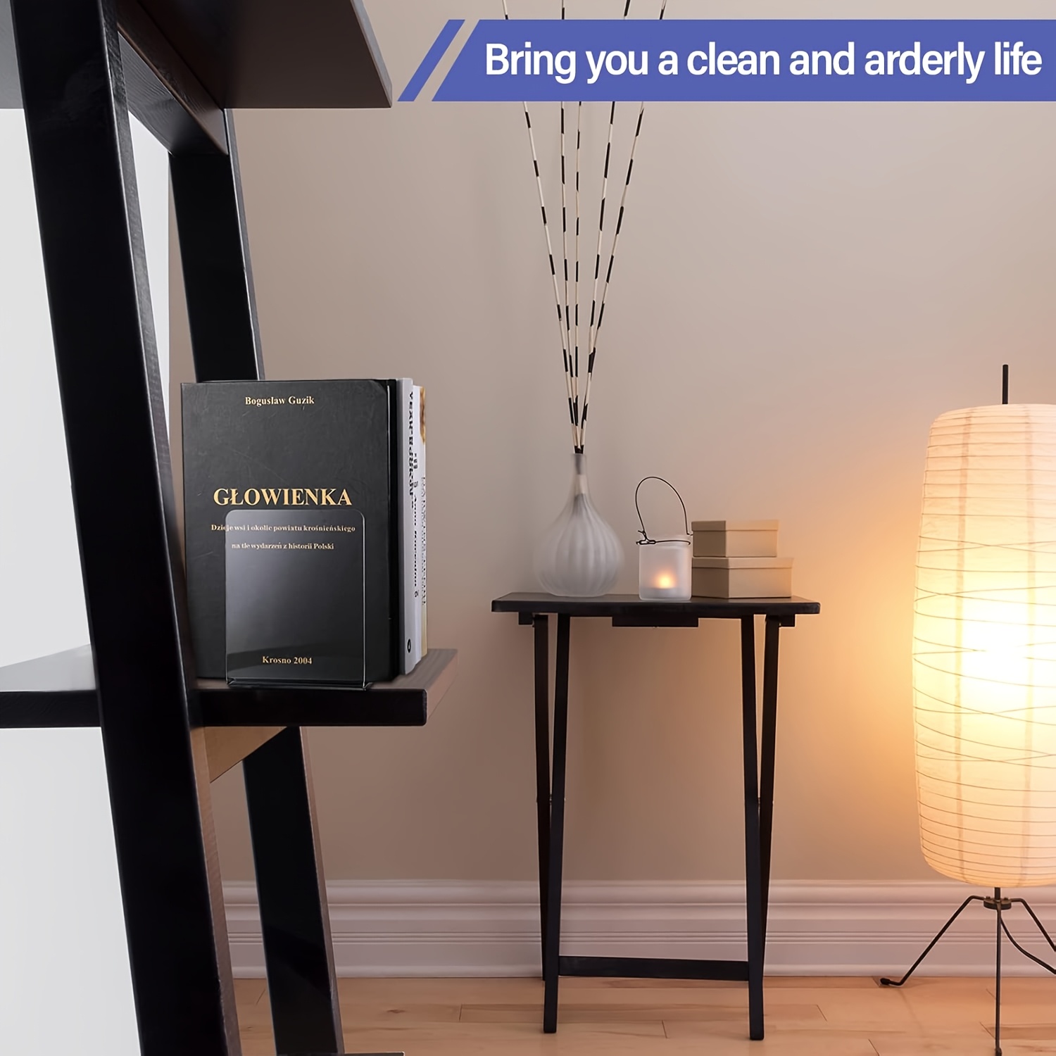 8pcs Clear Acrylic Bookends, L - Clear Acrylic Book Stand Holder review and price