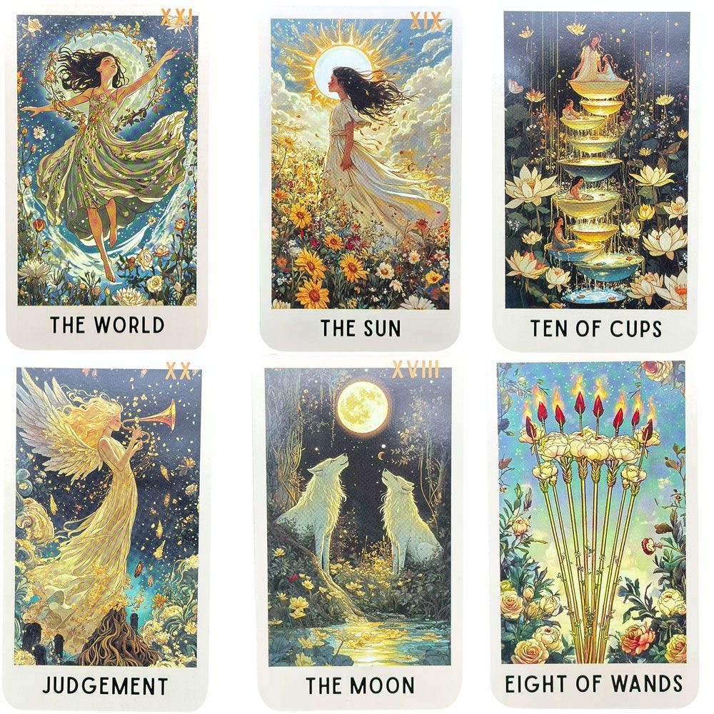 78 Enigmatic Bloom Tarot Cards - Tarot Deck With Guidebook review and price