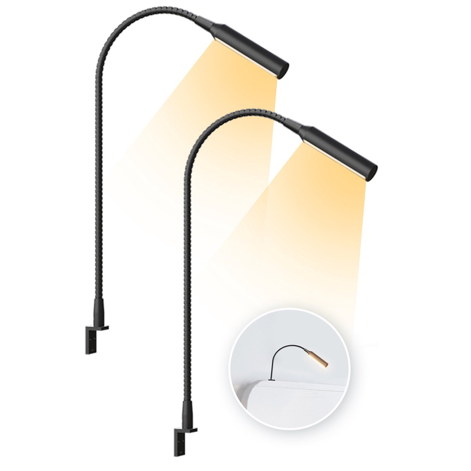 2pcs LED Reading Lamp with Dim - Books review and price