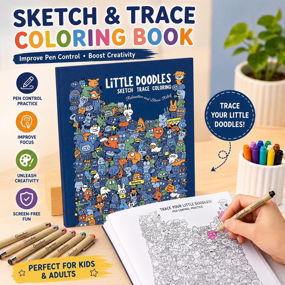 Sketch Trace Coloring Book Lit - Adult Coloring Book Stress Relief review and price
